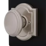 Baldwin Prestige Carnaby Satin Nickel Passage Door Knobs, 4-Pack thumbnail 3