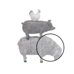 LITTON LANE 3-Stacked Barn Animals Polystone Sculpture - Farmhouse Sheep, Pig, and Chicken Statuary thumbnail 3