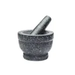 Fox Run 5.5 in. Granite Mortar and Pestle Set, Gray Stone Kitchen Accessory thumbnail 1