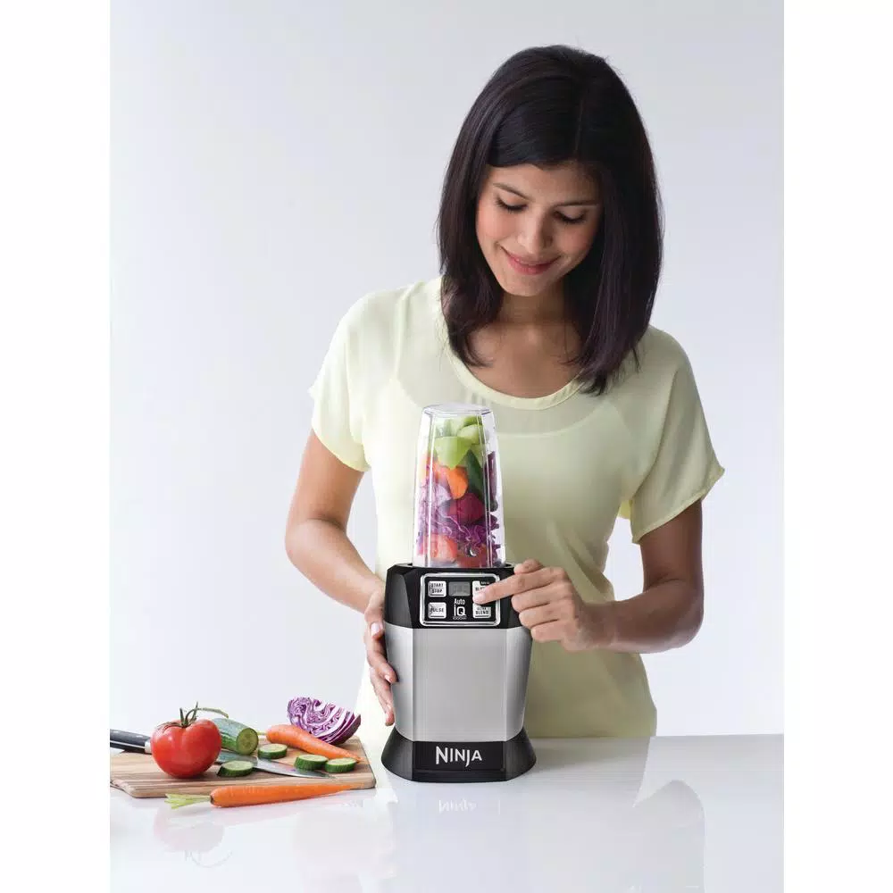 NINJA Nutri Ninja Auto-iQ Single Serve Blender, 1000W, 24 oz. Black