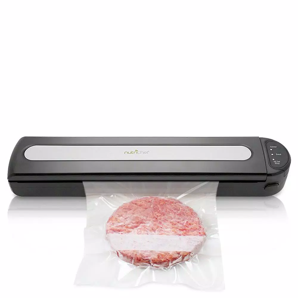 NutriChef Compact Electric Vacuum Sealer with Reusable Food Bags