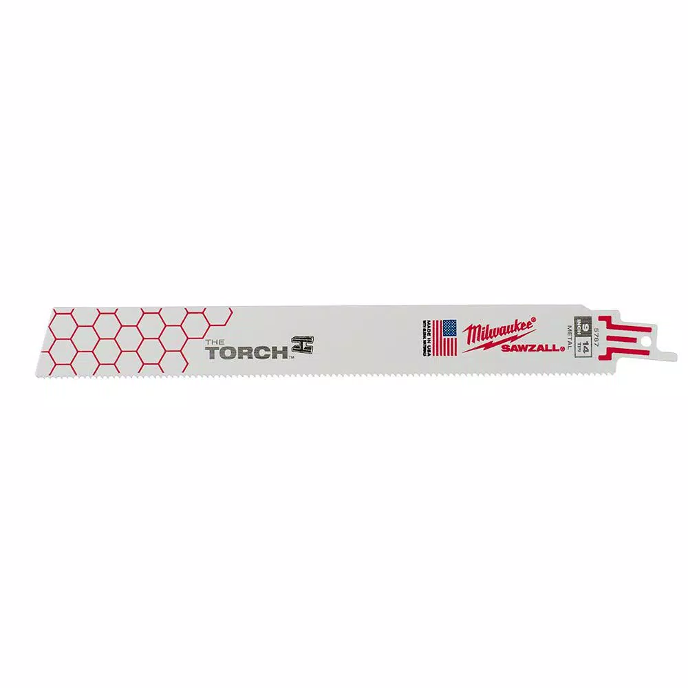 Milwaukee TORCH 9 in. 14 TPI Metal Cutting Reciprocating Saw Blades, 5-Pack