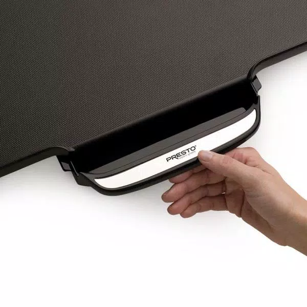 Presto 231 sq. in. Black Non-Stick Electric Griddle with Control Master Heat Control