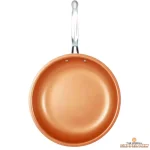 MasterPan Original Copper Pan 12 in. Aluminum Nonstick Ceramic Frying Pan, Copper Finish thumbnail 3