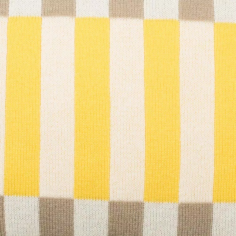 Safavieh Multi-Blocks 12 in. x 20 in. Stone Yellow Natural Striped Throw Pillow