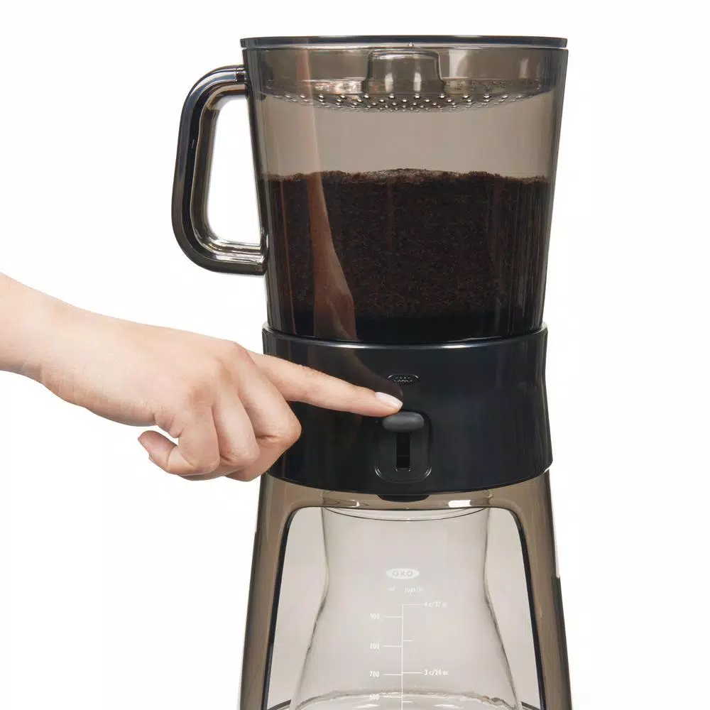 OXO Good Grips 4-Cup Cold Brew Drip Coffee Maker with Stainless Steel Filter, Gray