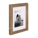 DesignOvation Gallery Rustic Brown Wood Picture Frame Set, 4-Pack, Matted to 5x7 in. or 8x10 in. thumbnail 3