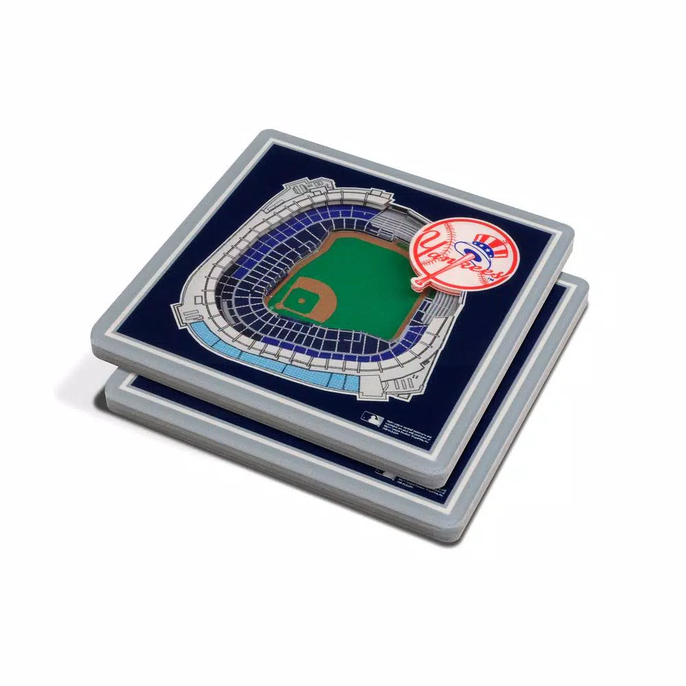 YouTheFan MLB New York Yankees StadiumViews 3D Acrylic Coasters, 2-Pack