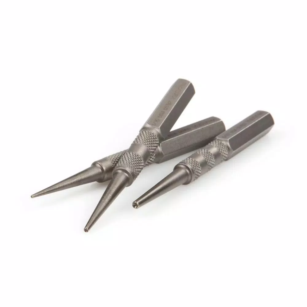 TEKTON 3-Piece Nail Set Kit, 1/32 in., 1/16 in., and 3/32 in. Sizes