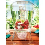Home Essentials 2 Gallon Glass Beverage Dispenser with Ice and Fruit Infuser, Clear thumbnail 1