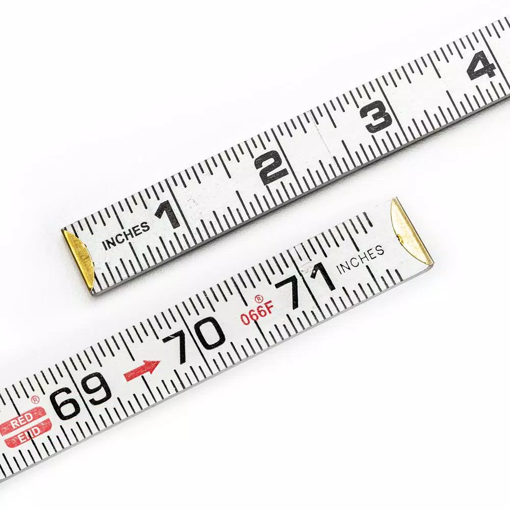 Lufkin 6 ft. Flat Wood Reading Rule with Red End Markings