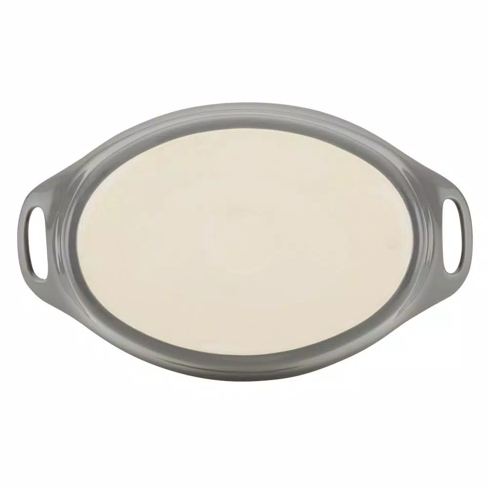 Rachael Ray 2.5 Qt. Gray Ceramic Oval Baker