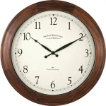 FirsTime 16 in. Walnut Wood Garrison Wall Clock thumbnail 2