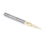 Yonico 4 Flute Tapered Spiral ZRN Coated 1/16 in. Solid Carbide CNC Router Bit thumbnail 1