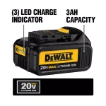 DEWALT 20V MAX 3.0 Ah Lithium-Ion Battery Pack, 3-Pack thumbnail 2