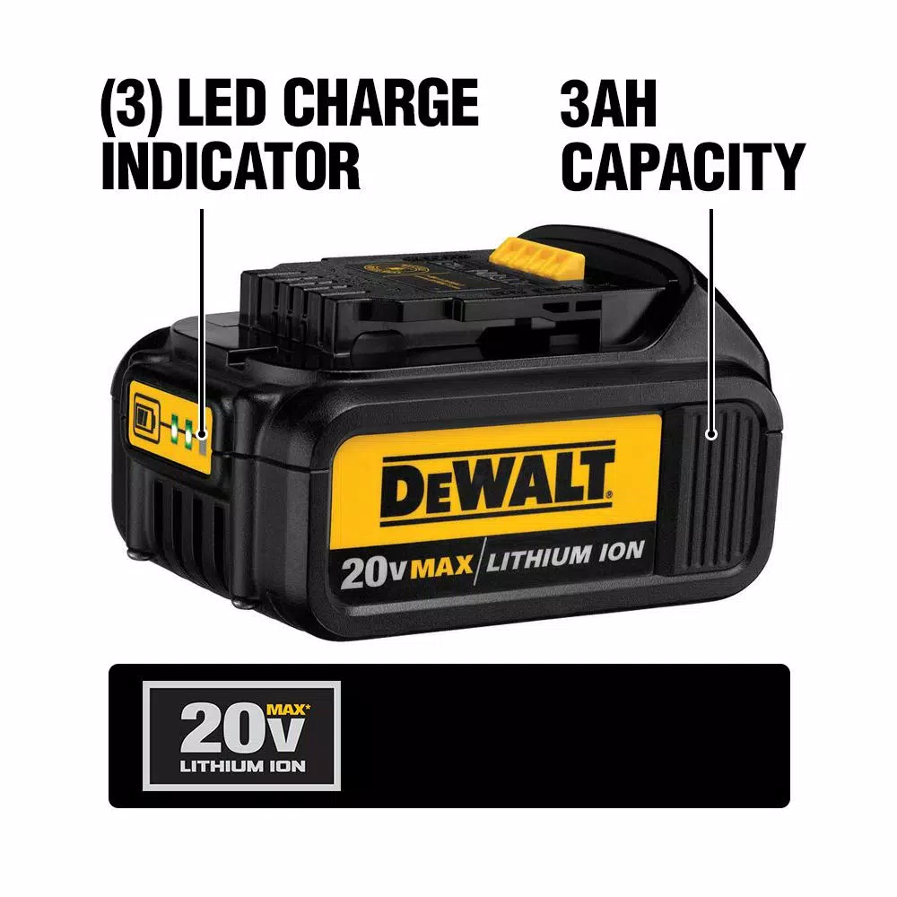 DEWALT 20V MAX 3.0 Ah Lithium-Ion Battery Pack, 3-Pack