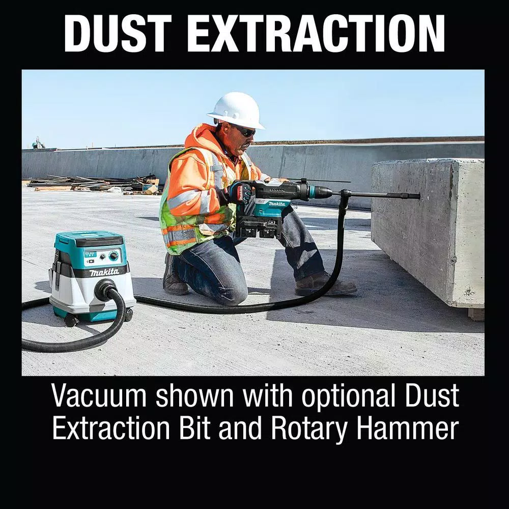 Makita XCV08Z 18V X2 LXT (36V) Brushless Cordless 2.1 Gal. HEPA Dry Dust Extractor with AWS, Tool Only