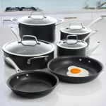 Unbranded Kenmore Pro Arbor Heights 10-Piece Nonstick Aluminum Cookware Set, Black thumbnail 5