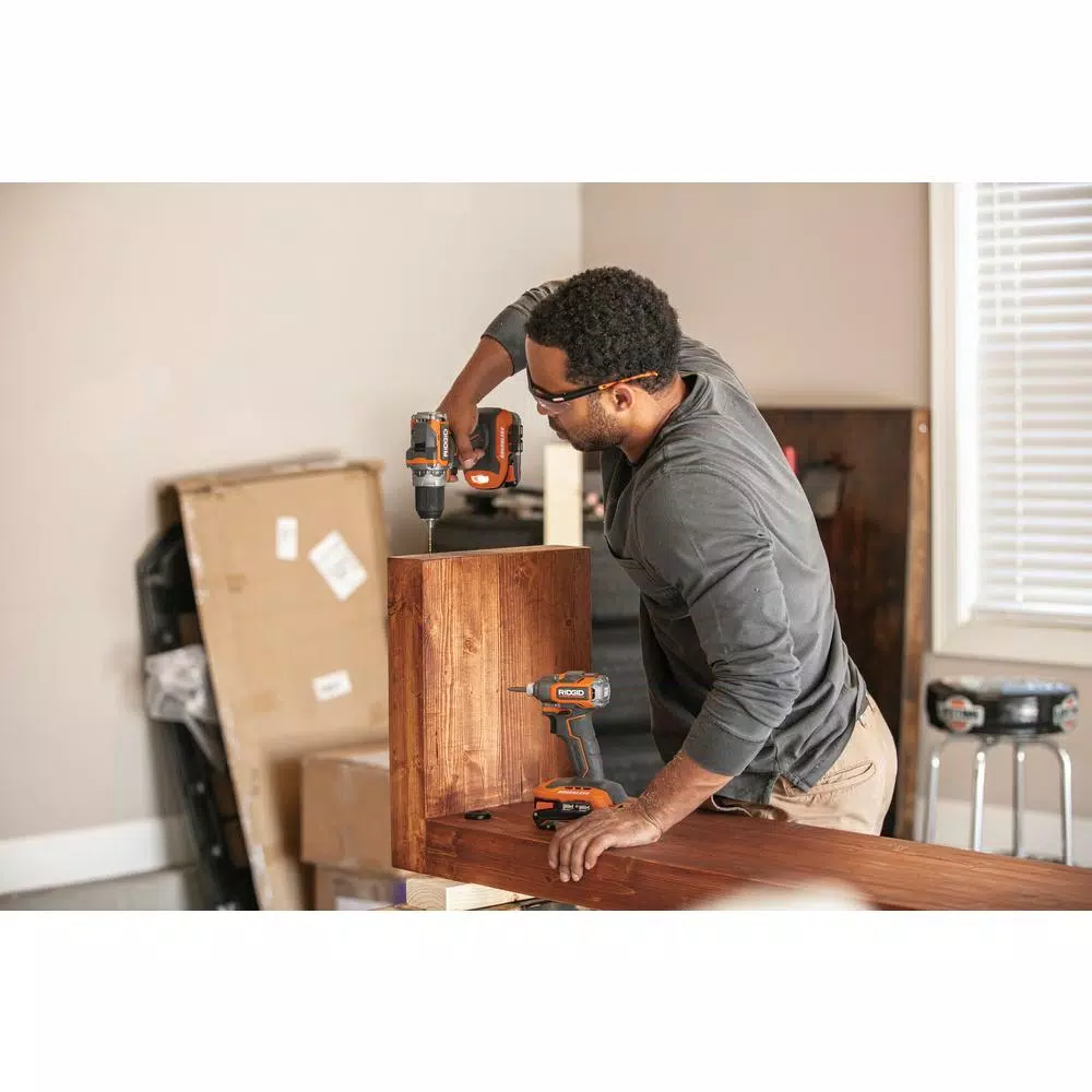 RIDGID 18V SubCompact Brushless Drill Driver and Impact Driver Combo Kit with (2) 2.0 Ah Batteries