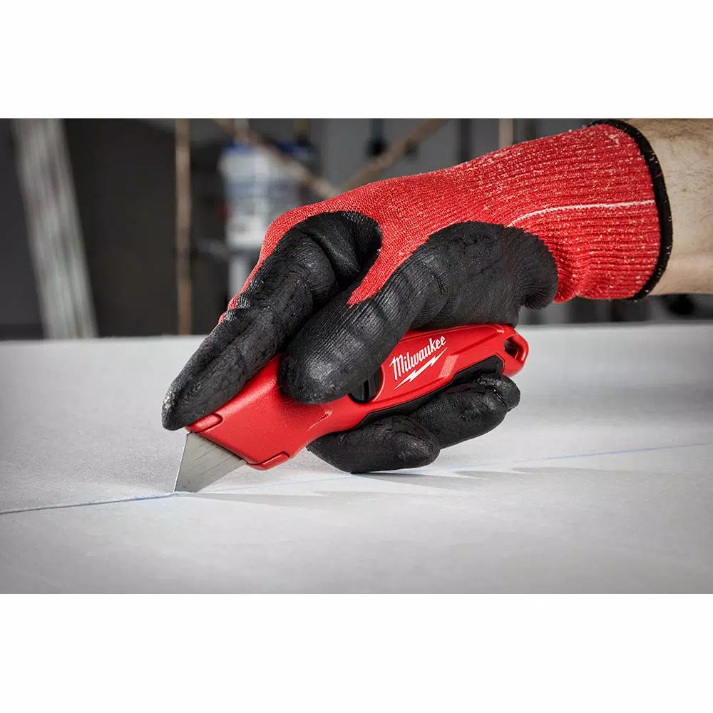 Milwaukee Fixed Blade Utility Knife with Tool-Free Blade Change and Onboard Storage