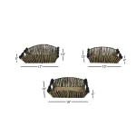 LITTON LANE Handmade Black and Natural Striped Palm Leaf and Seagrass Basket Tray Set of 3 thumbnail 5