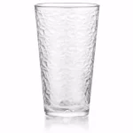 Libbey Frost 16-Piece Clear Glass Drinkware Set with Crackle Texture thumbnail 4