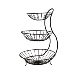 Spectrum Yumi 3-Tier Steel Arched Fruit Basket & Countertop Organizer, Black thumbnail 2