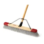 Harper 24 in. Indoor Push Broom with 60 in. Lacquered Hardwood Handle thumbnail 1