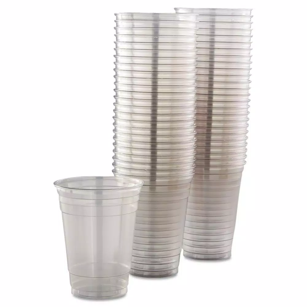DART 16 oz. PET Ultra Clear Squat Disposable Cold Cups, Clear (1000/Carton)