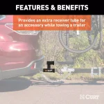 CURT 8-Inch Dual Receiver Extender, 2-Inch Shank, 3,500 lbs. Capacity, 5-13/16" Rise thumbnail 7