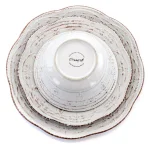 Elama Rustic Birch 16-Piece Stoneware Dinnerware Set, Service for 4 thumbnail 3