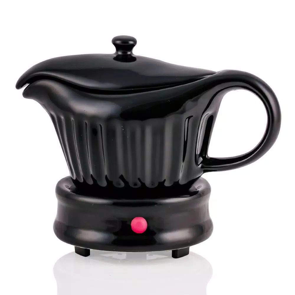Ovente 13.5 oz. Electric Gravy Warmer with Detachable Ceramic Gravy Boat, Black