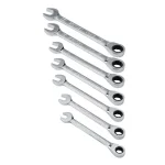 Stanley Metric Ratcheting Wrench Set, 7-Piece Chrome Vanadium Steel thumbnail 1