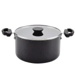 Farberware Neat Nest 6-Quart Aluminum Nonstick Saucepot with Glass Lid, Black thumbnail 1