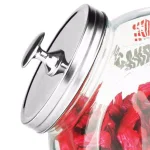 Unbranded 91 oz. Large Clear Glass Candy Jar with Stainless Steel Lid thumbnail 3