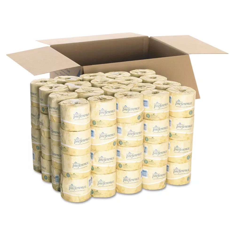 Georgia-Pacific Preference White 2-Ply Embossed Bathroom Tissue, 80 Rolls