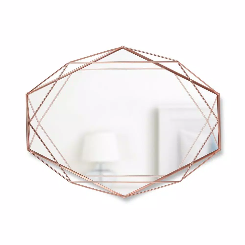 Umbra Prisma Modern Copper Wall Mirror, Metal and Glass Accent Mirror