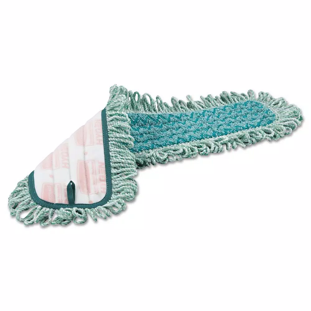 Rubbermaid Commercial Products HYGEN 24 in. Microfiber Dust Mop Pad with Fringe, Green