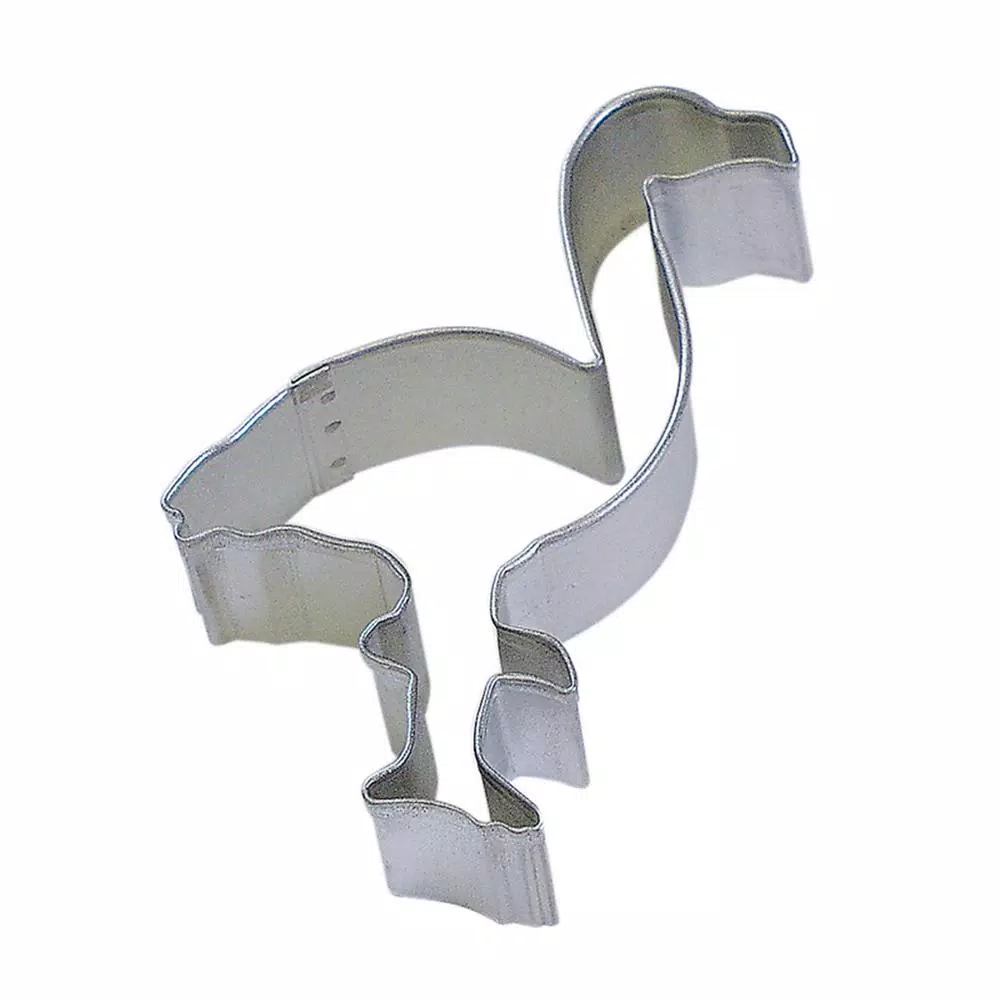 CybrTrayd-R&M 12-Piece Flamingo Tinplated Steel Cookie Cutter & Recipe Set
