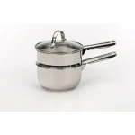 RSVP International Endurance 1 Qt. Stainless Steel Induction Double Boiler with Glass Lid thumbnail 1