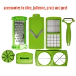LavoHome 12-in-1 Multi-Use Vegetable Slicer, Dicer, and Chopper Set with Stainless Steel Blades thumbnail 3