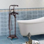 Vanity Art 40 in. Single-Handle Claw Foot Tub Faucet with Hand Shower, Oil Rubbed Bronze thumbnail 1