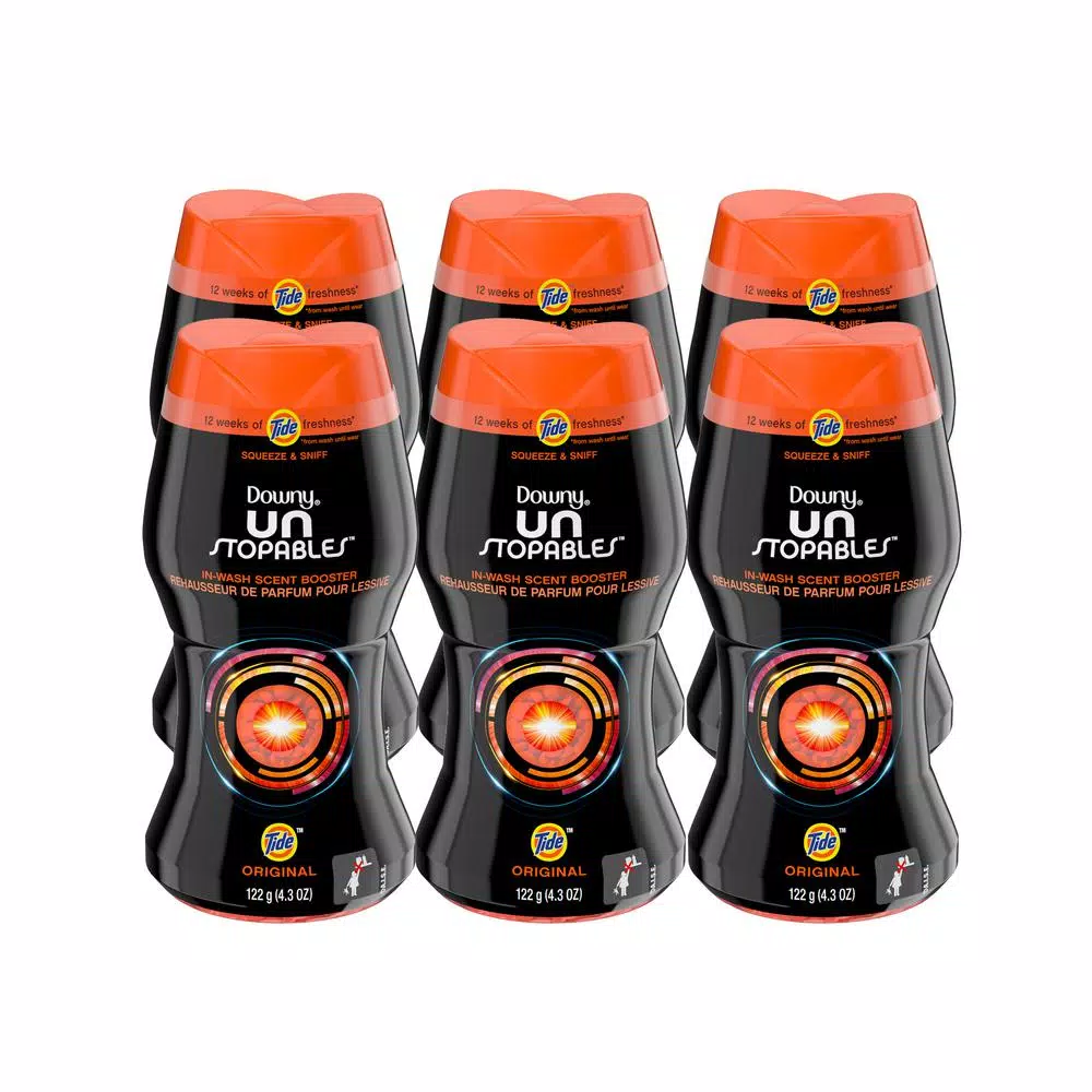 Downy Unstopables In-Wash Scent Booster Beads, Tide Original Scent, 4.3 oz (6-Pack)