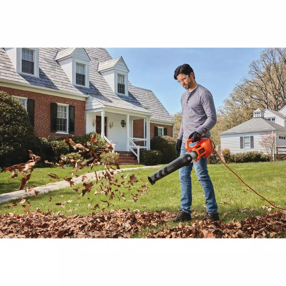 BLACK+DECKER 9 Amp Corded Electric Axial Handheld Leaf Blower, 450 CFM, 140 MPH