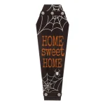 Glitzhome 42 in. Halloween Wooden Coffin Porch Leaning Decor - Home Sweet Home Sign thumbnail 1