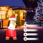 Costway 5 ft. Christmas Inflatable Dog with LED Lights and Waterproof Fan thumbnail 4