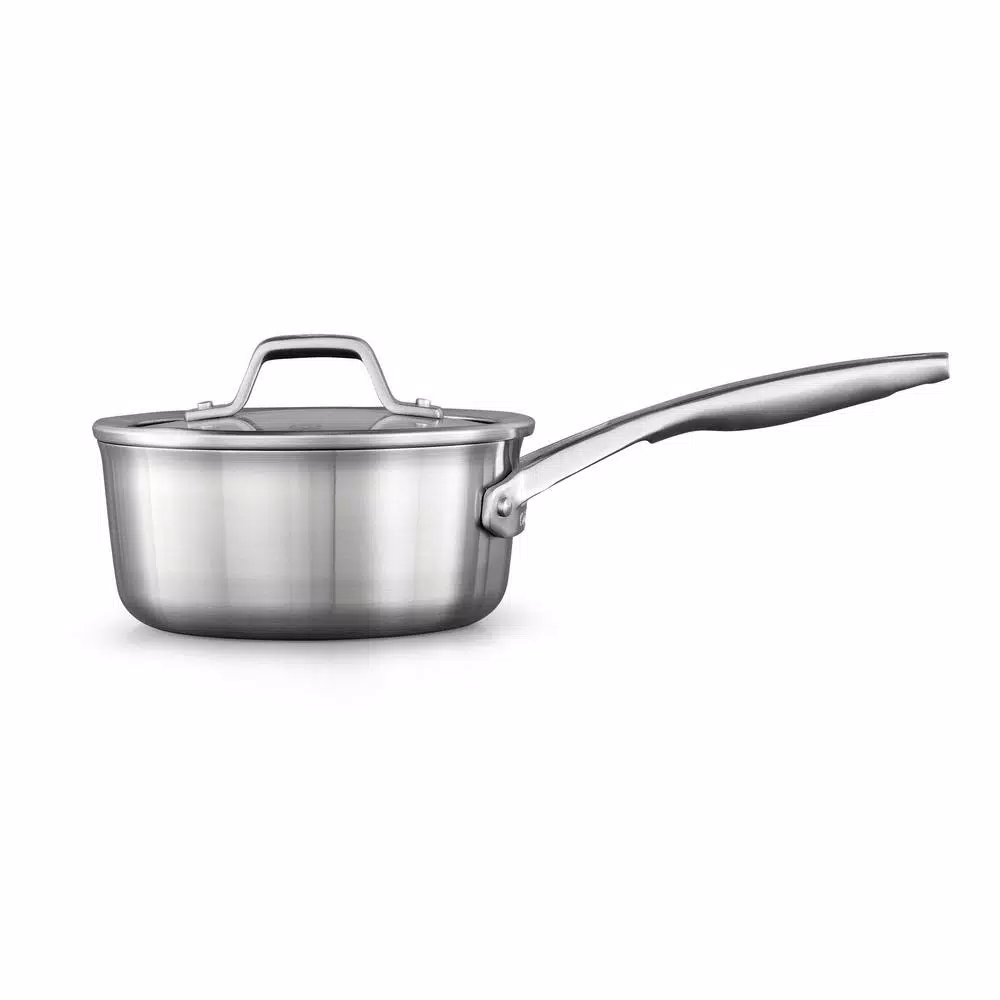 Calphalon Premier 1.5 qt. Stainless Steel Sauce Pan with Tempered Glass Lid