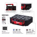 Milwaukee M18 PACKOUT Radio/Speaker with Charger, 22 in. Rolling Tool Box & 16 Qt. Cooler Kit thumbnail 2