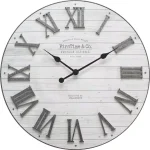 FirsTime & Co. Emmett 27 in. Shiplap Wall Clock - Industrial Farmhouse Decor thumbnail 2