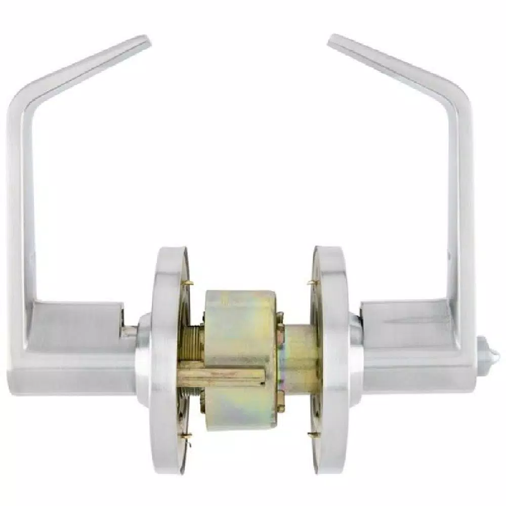 Universal Hardware Heavy Duty Keyed Entry Door Lever, Satin Chrome, 2-3/4 in. Backset